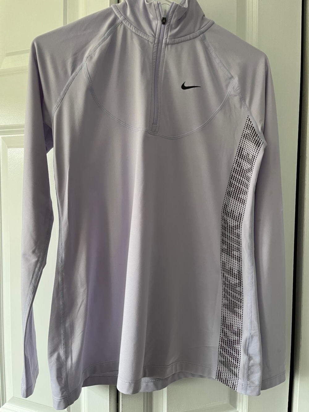 Nike Lavender Quarter-Zip Long Sleeve Performance Top